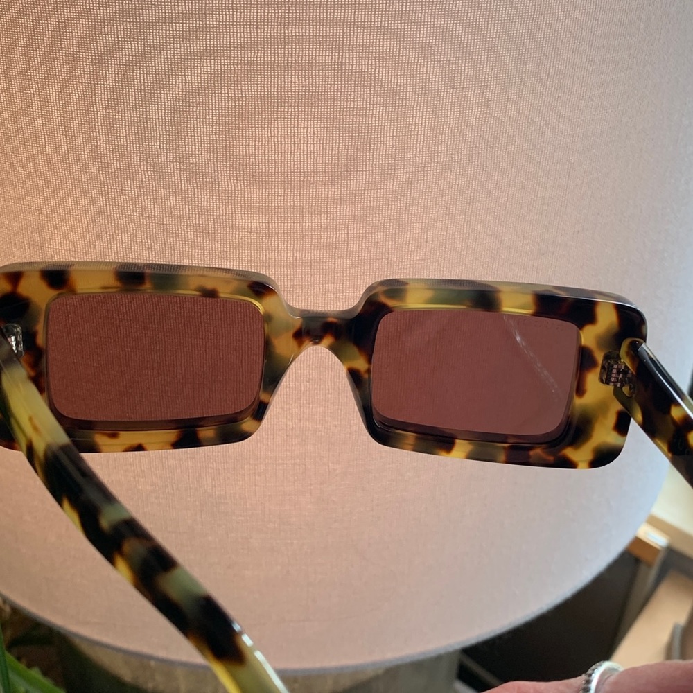Authentic GUCCI 48mm Rectangular Tortoise Acetate sunglasses - Picture 8 of 14